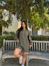 Load image into Gallery viewer, She&#39;s a Keeper Knit Romper (Olive)
