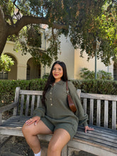 Load image into Gallery viewer, She&#39;s a Keeper Knit Romper (Olive)
