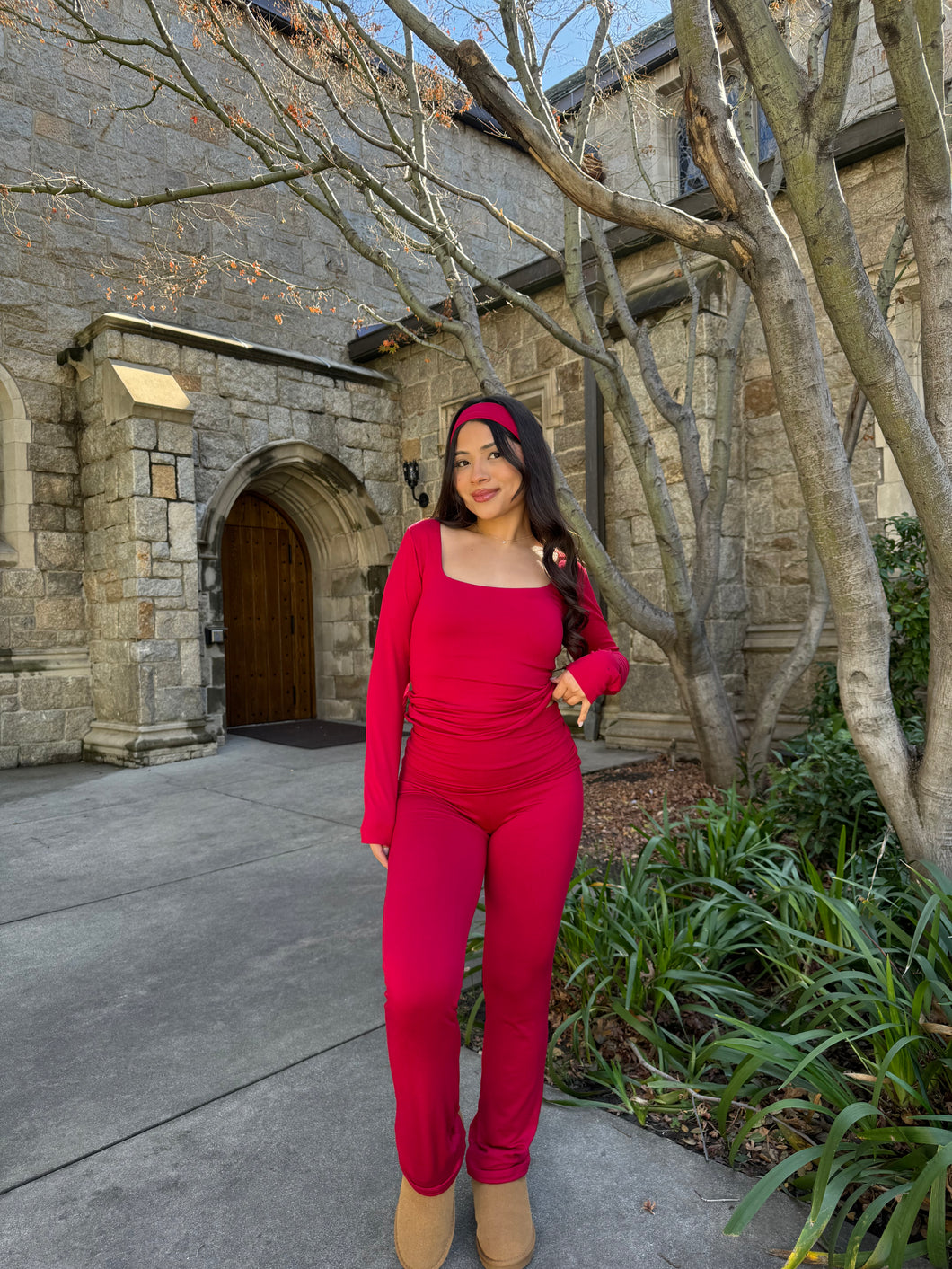 Ballerina Double Layered Set (Cranberry)