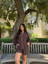 Load image into Gallery viewer, She&#39;s a Keeper Knit Romper (Chocolate Brown)
