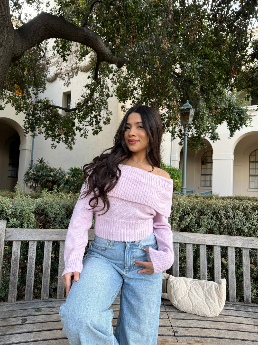 First Love Off The Shoulder Sweater