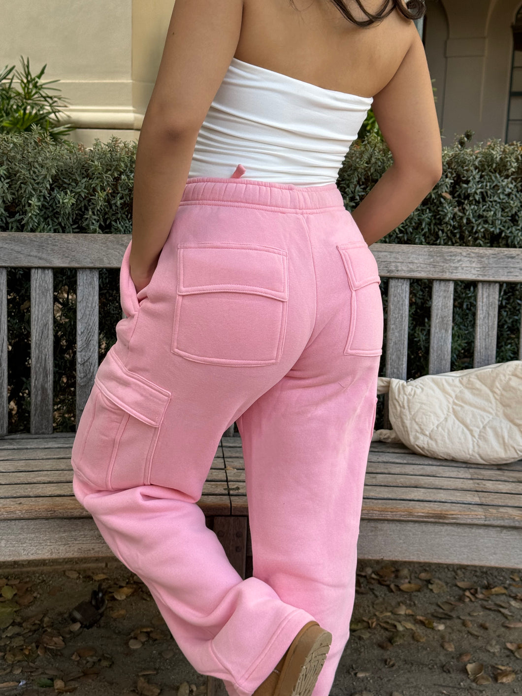 Simple Things Cargo Sweatpants (Blush)