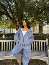 Load image into Gallery viewer, Simple Things Zip Up Oversized Hoodie (French Blue)
