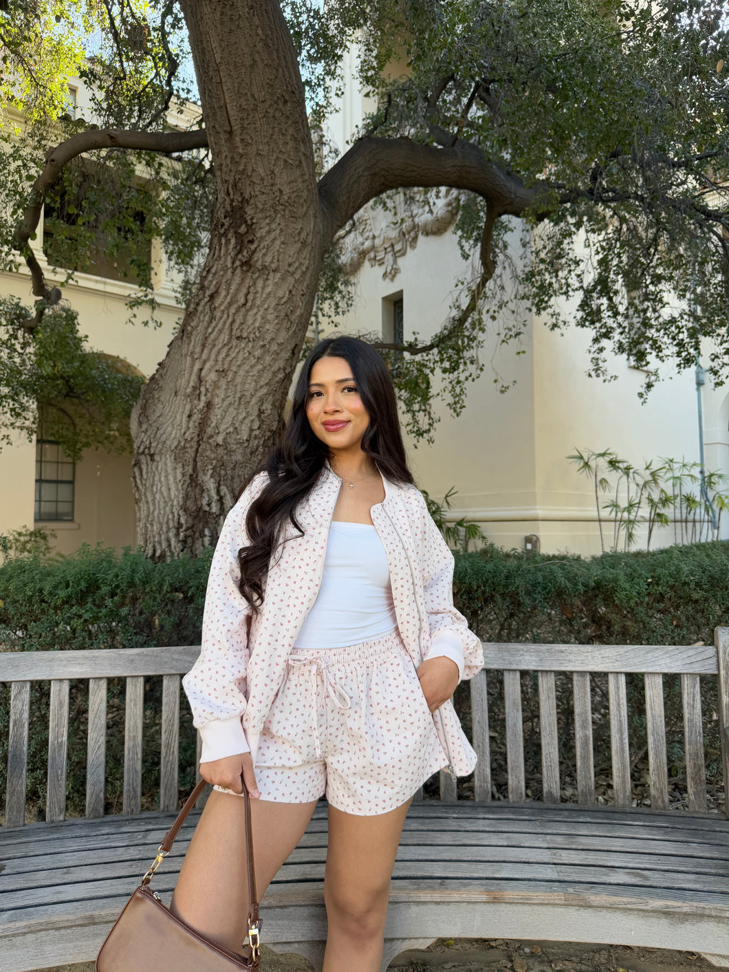 Soft Petal Bomber Jacket