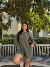 Load image into Gallery viewer, She&#39;s a Keeper Knit Romper (Olive)
