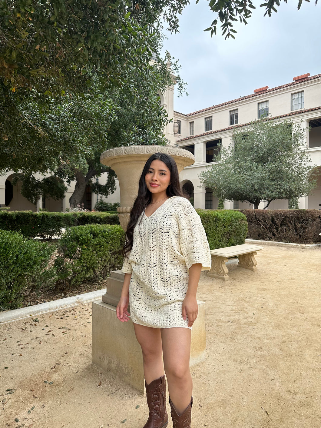 Hacienda Crochet Dress