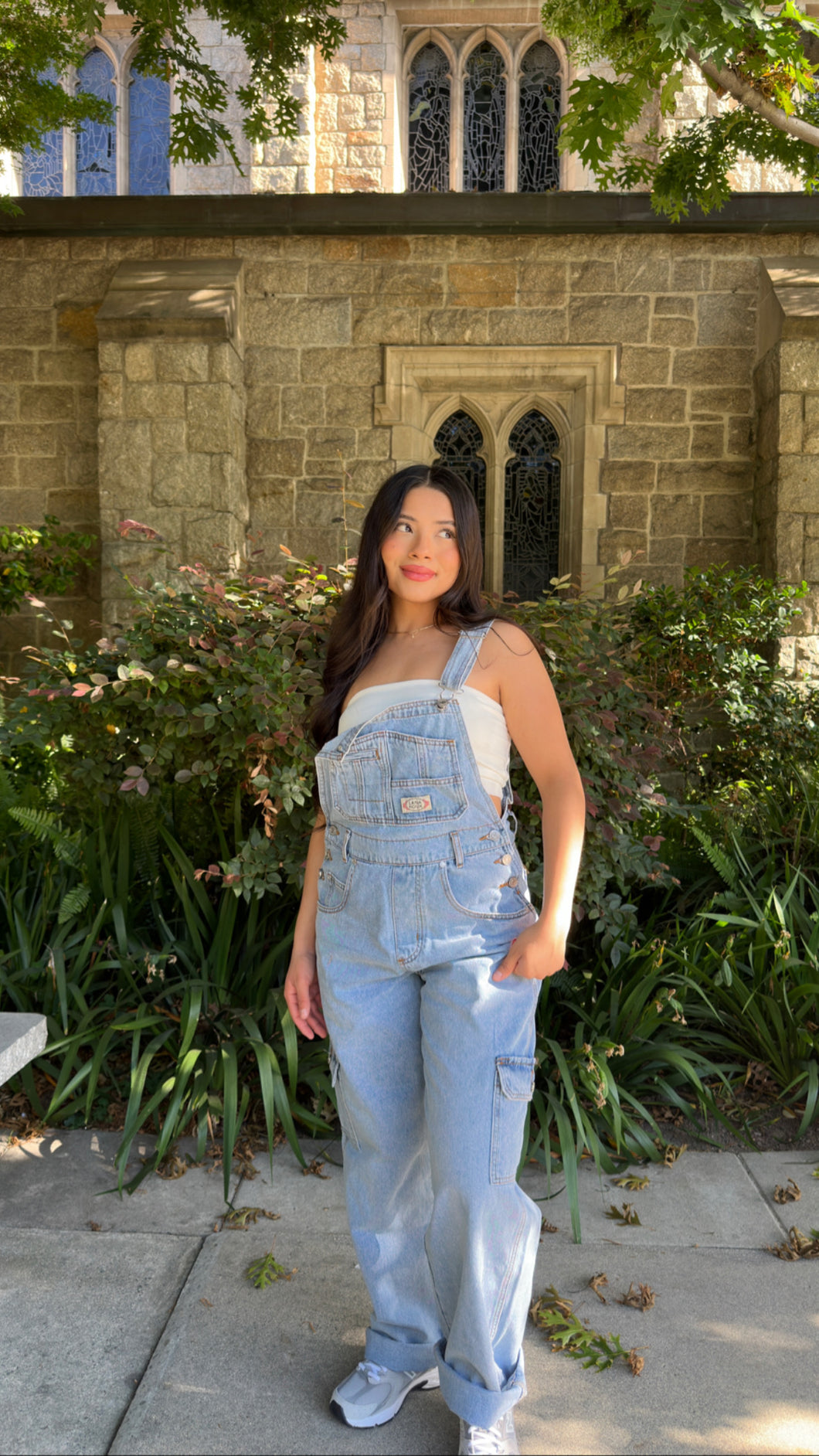 Lucky Girl Overalls (Light Denim)